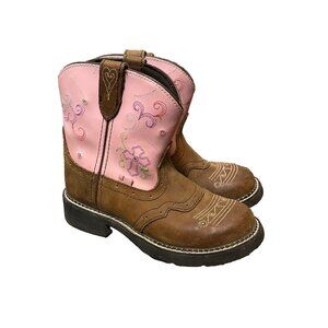 Justin Girls Gypsy Light Up Cross Embroidered Western Bay Apache Boots 3D